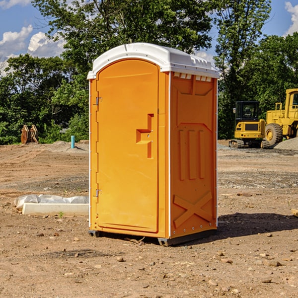 how often are the portable restrooms cleaned and serviced during a rental period in Fulton MI